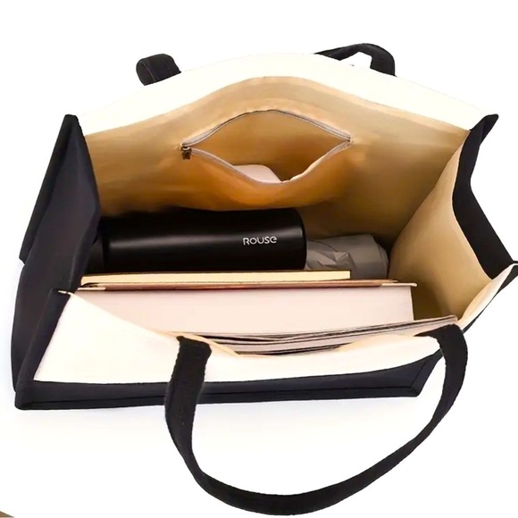 Disney Inspired Canvas 2-Piece Set Tote Bag & Matching Pouch - NWOT - Picture 3 of 4